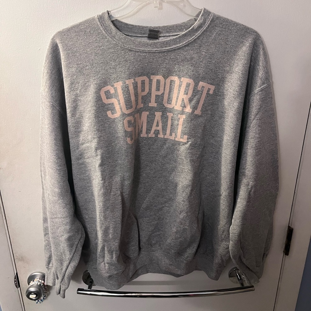Gildan Gray “Shop Small” Crew Neck